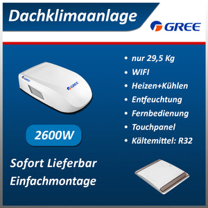 GREE Inverter-Dachklimaanlage für Wohnmobil Wohnwagen 2600W/weiß